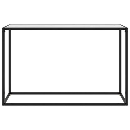 322817 vidaXL Console Table White 120x35x75 cm Tempered Glass