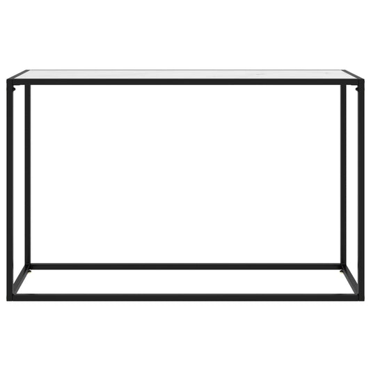 vidaXL Console Table White 120x35x75 cm Tempered Glass