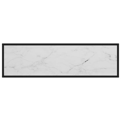 322817 vidaXL Console Table White 120x35x75 cm Tempered Glass