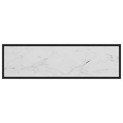322817 vidaXL Console Table White 120x35x75 cm Tempered Glass