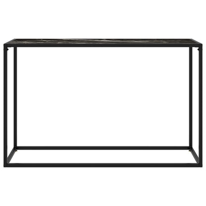 vidaXL Console Table Black 120x35x75 cm Tempered Glass