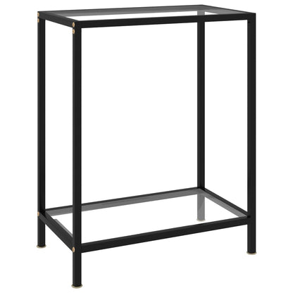 322827 vidaXL Console Table Transparent 60x35x75 cm Tempered Glass