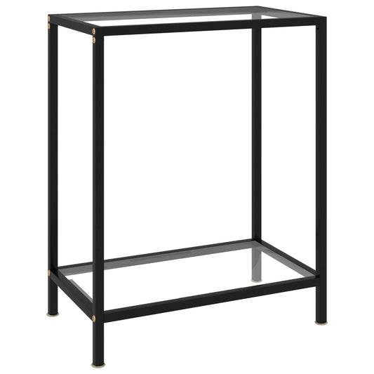 322827 vidaXL Console Table Transparent 60x35x75 cm Tempered Glass