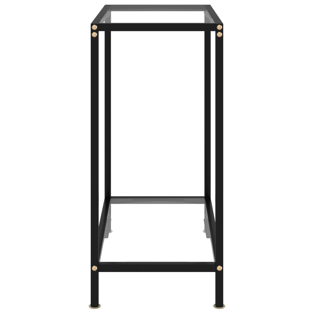 vidaXL Console Table Transparent 60x35x75 cm Tempered Glass
