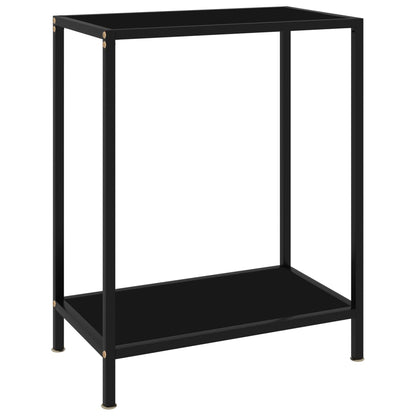 vidaXL Console Table | Black | Tempered glass | Compact |  Simplistic