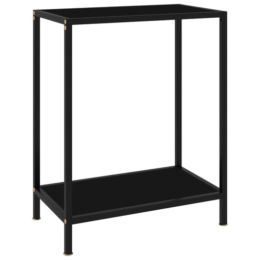 vidaXL Console Table | Black | Tempered glass | Compact |  Simplistic