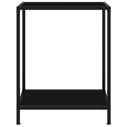 vidaXL Console Table | Black | Tempered glass | Compact |  Simplistic