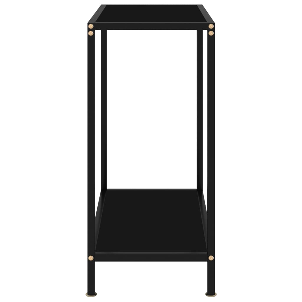 vidaXL Console Table | Black | Tempered glass | Compact |  Simplistic