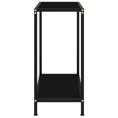 vidaXL Console Table | Black | Tempered glass | Compact |  Simplistic