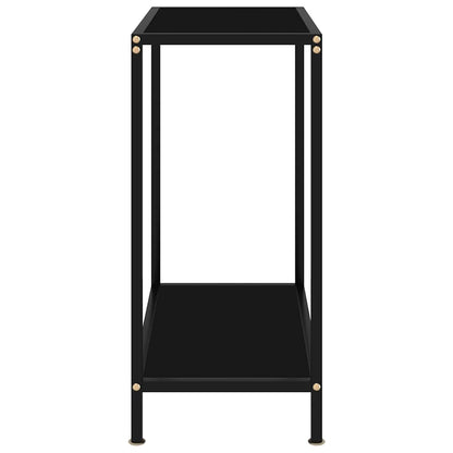 322828 vidaXL Console Table Black 60x35x75 cm Tempered Glass
