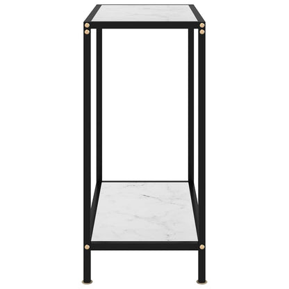 322829 vidaXL Console Table White 60x35x75 cm Tempered Glass