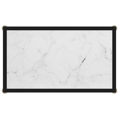 322829 vidaXL Console Table White 60x35x75 cm Tempered Glass