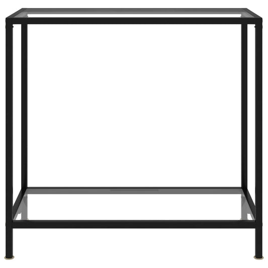 322831 vidaXL Console Table Transparent 80x35x75 cm Tempered Glass