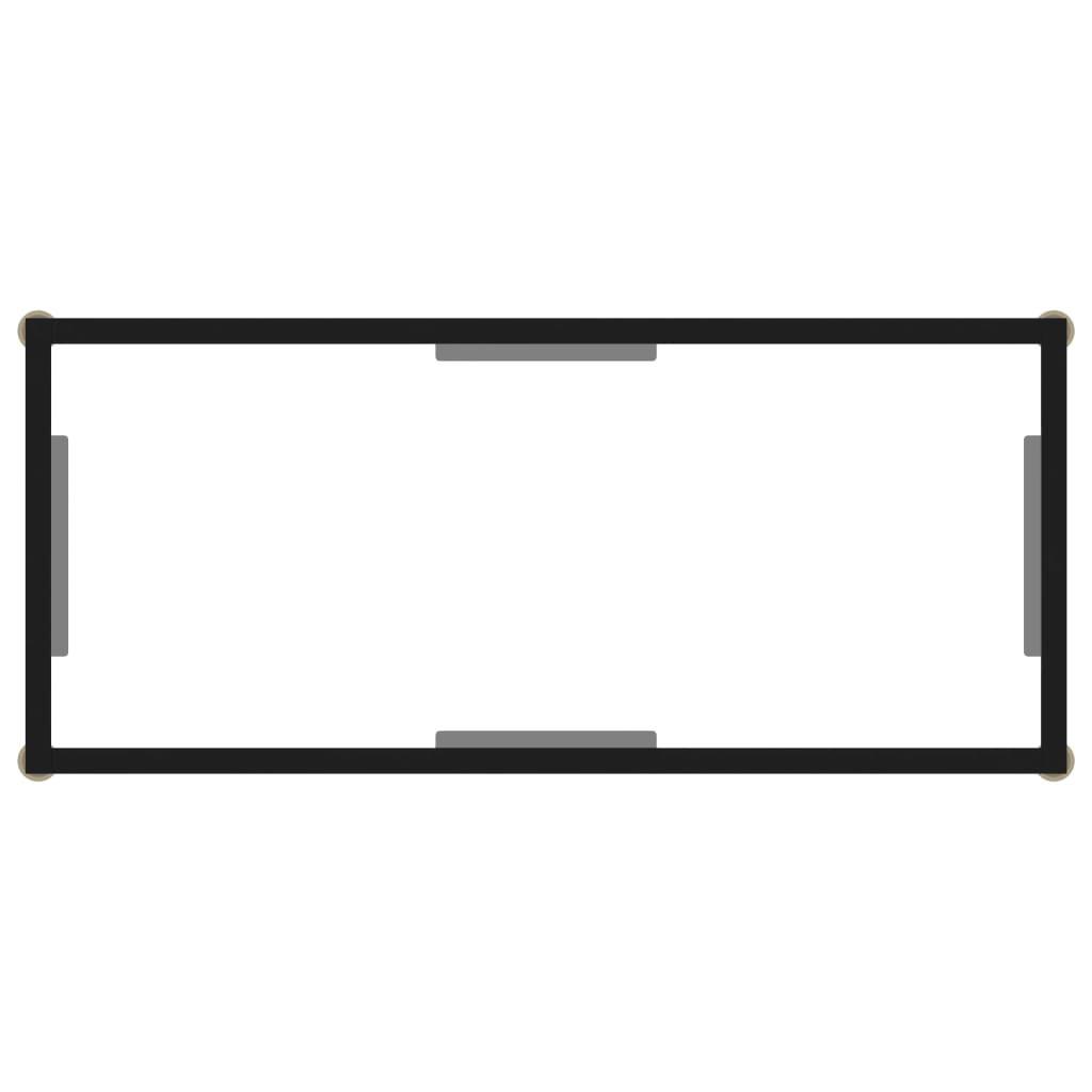 vidaXL Console Table Transparent 80x35x75 cm Tempered Glass