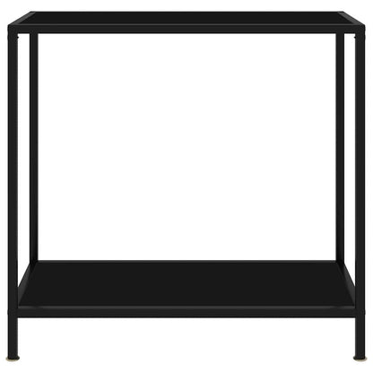 322832 vidaXL Console Table Black 80x35x75 cm Tempered Glass