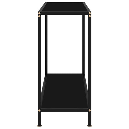 322832 vidaXL Console Table Black 80x35x75 cm Tempered Glass