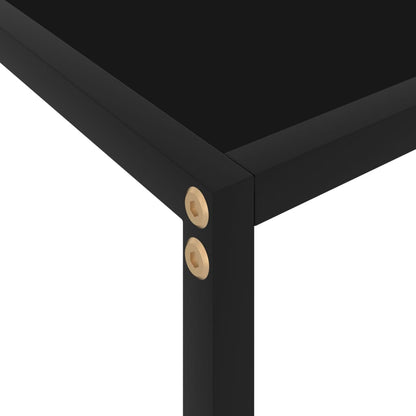 vidaXL Console Table | Black | Tempered Glass & Powder-Coated Steel | Medium