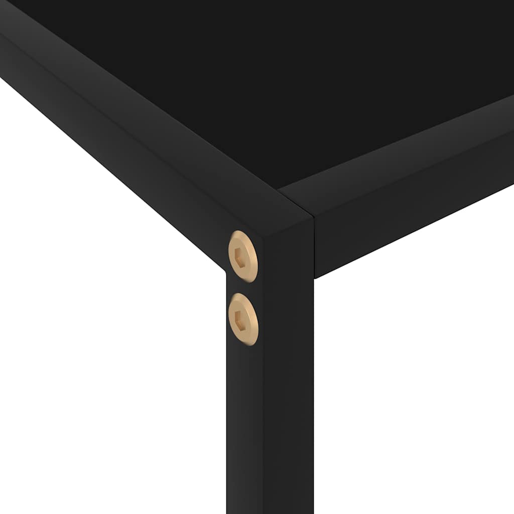322832 vidaXL Console Table Black 80x35x75 cm Tempered Glass