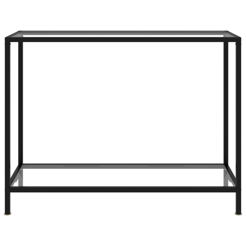 vidaXL Console Table Transparent 100x35x75 cm Tempered Glass