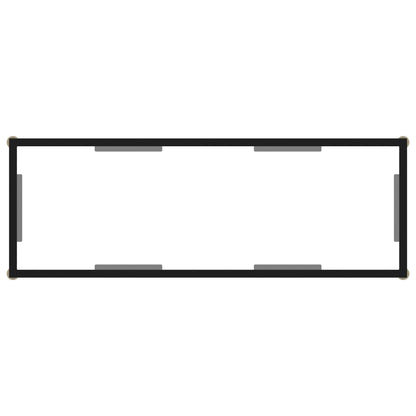 vidaXL Console Table Transparent 100x35x75 cm Tempered Glass