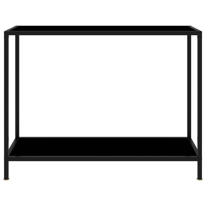 322836 vidaXL Console Table Black 100x35x75 cm Tempered Glass