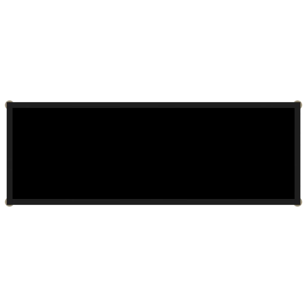 vidaXL Console Table | Black | Tempered Glass, Powder-Coated Steel