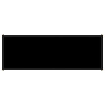 vidaXL Console Table | Black | Tempered Glass, Powder-Coated Steel
