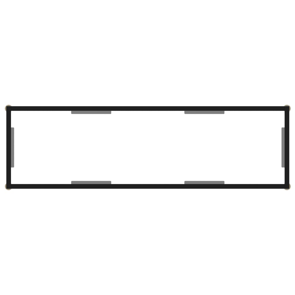 vidaXL Console Table Transparent 120x35x75 cm Tempered Glass