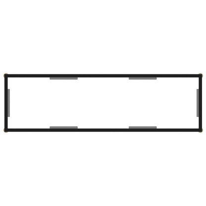 vidaXL Console Table Transparent 120x35x75 cm Tempered Glass