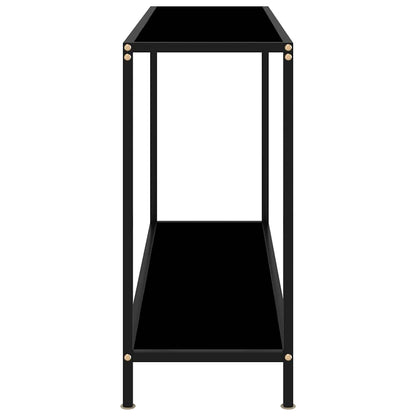 322840 vidaXL Console Table Black 120x35x75 cm Tempered Glass