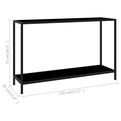 vidaXL Console Table | Black | Tempered glass | Medium | Console Table