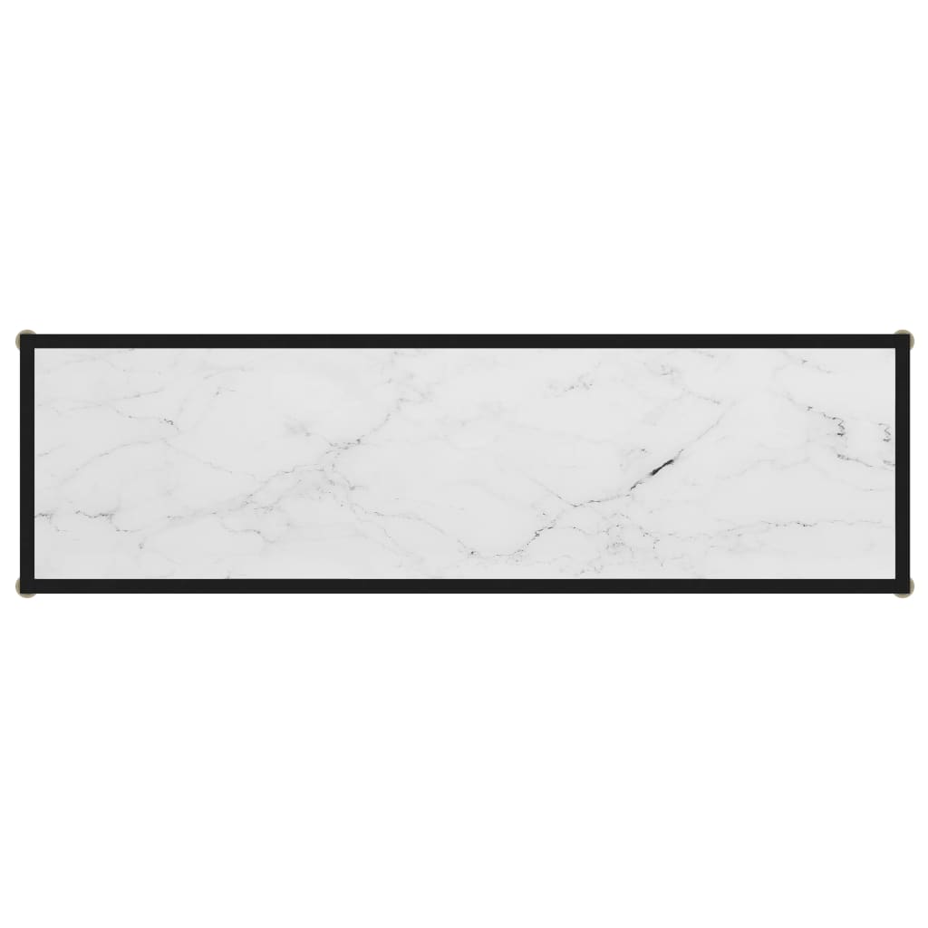 vidaXL Console Table White 120x35x75 cm Tempered Glass