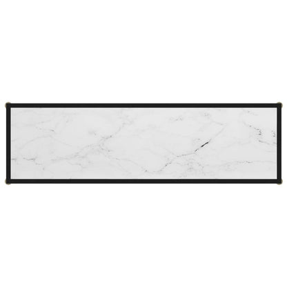 vidaXL Console Table White 120x35x75 cm Tempered Glass