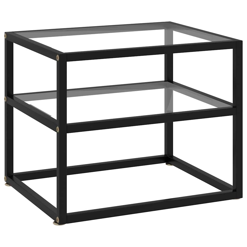 322851 vidaXL Console Table Transparent 50x40x40 cm Tempered Glass