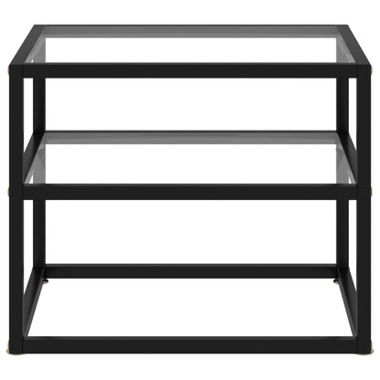 vidaXL Console Table Transparent 50x40x40 cm Tempered Glass