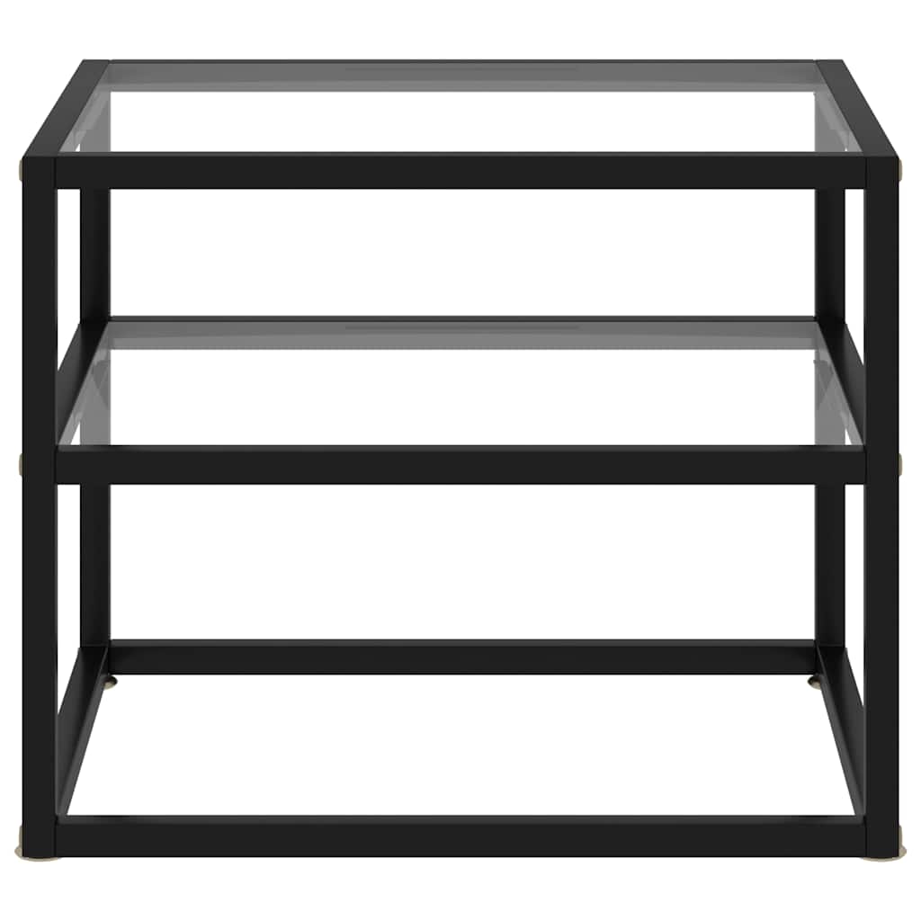 322851 vidaXL Console Table Transparent 50x40x40 cm Tempered Glass