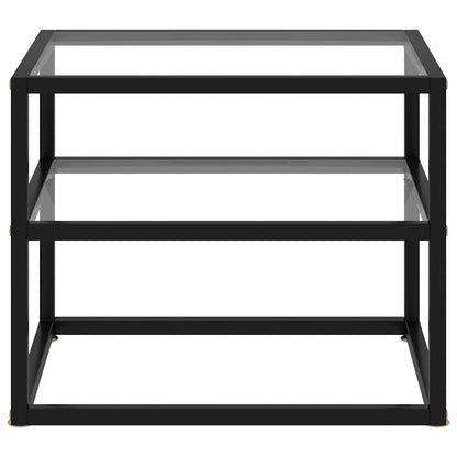 322851 vidaXL Console Table Transparent 50x40x40 cm Tempered Glass