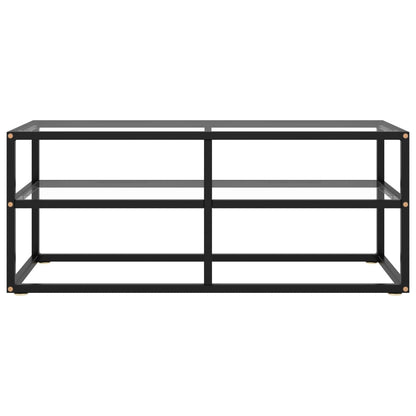 vidaXL TV Cabinet Black with Tempered Glass 100x40x40 cm