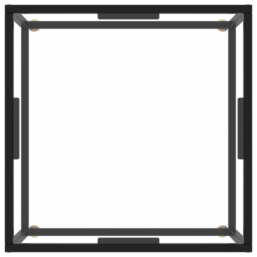 vidaXL Coffee Table Black with Tempered Glass 60x60x35 cm