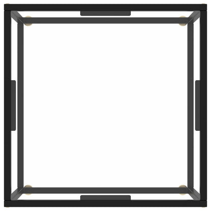 vidaXL Coffee Table Black with Tempered Glass 60x60x35 cm