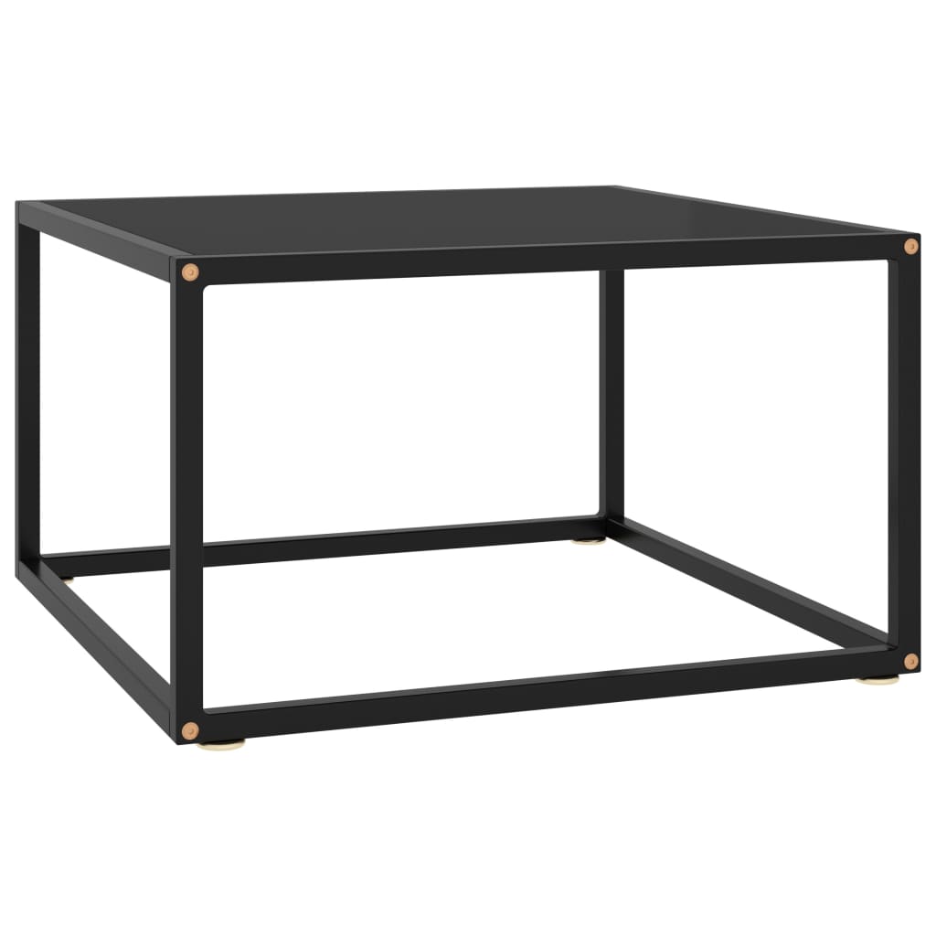 vidaXL Coffee Table | Black | Tempered glass | 60x60x35 cm | Durable