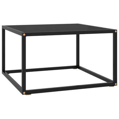 vidaXL Coffee Table | Black | Tempered glass | 60x60x35 cm | Durable