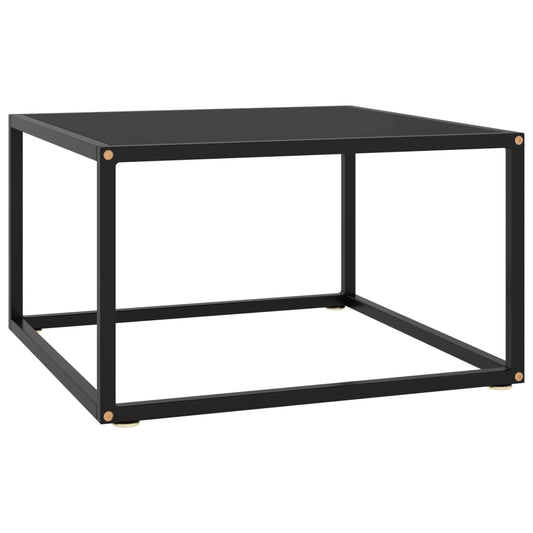 vidaXL Coffee Table | Black | Tempered glass | 60x60x35 cm | Durable