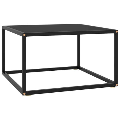 322872 vidaXL Coffee Table Black with Black Glass 60x60x35 cm