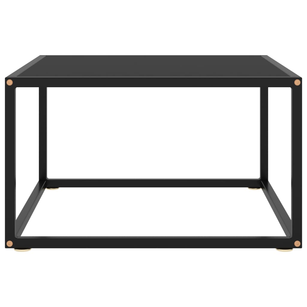 vidaXL Coffee Table | Black | Tempered glass | 60x60x35 cm | Durable