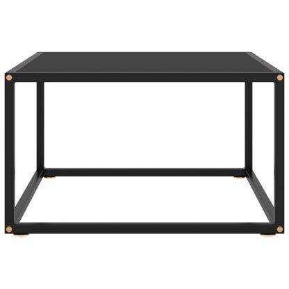 vidaXL Coffee Table | Black | Tempered glass | 60x60x35 cm | Durable
