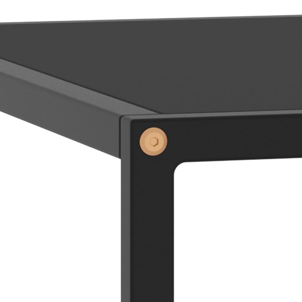 vidaXL Coffee Table | Black | Tempered glass | 60x60x35 cm | Durable