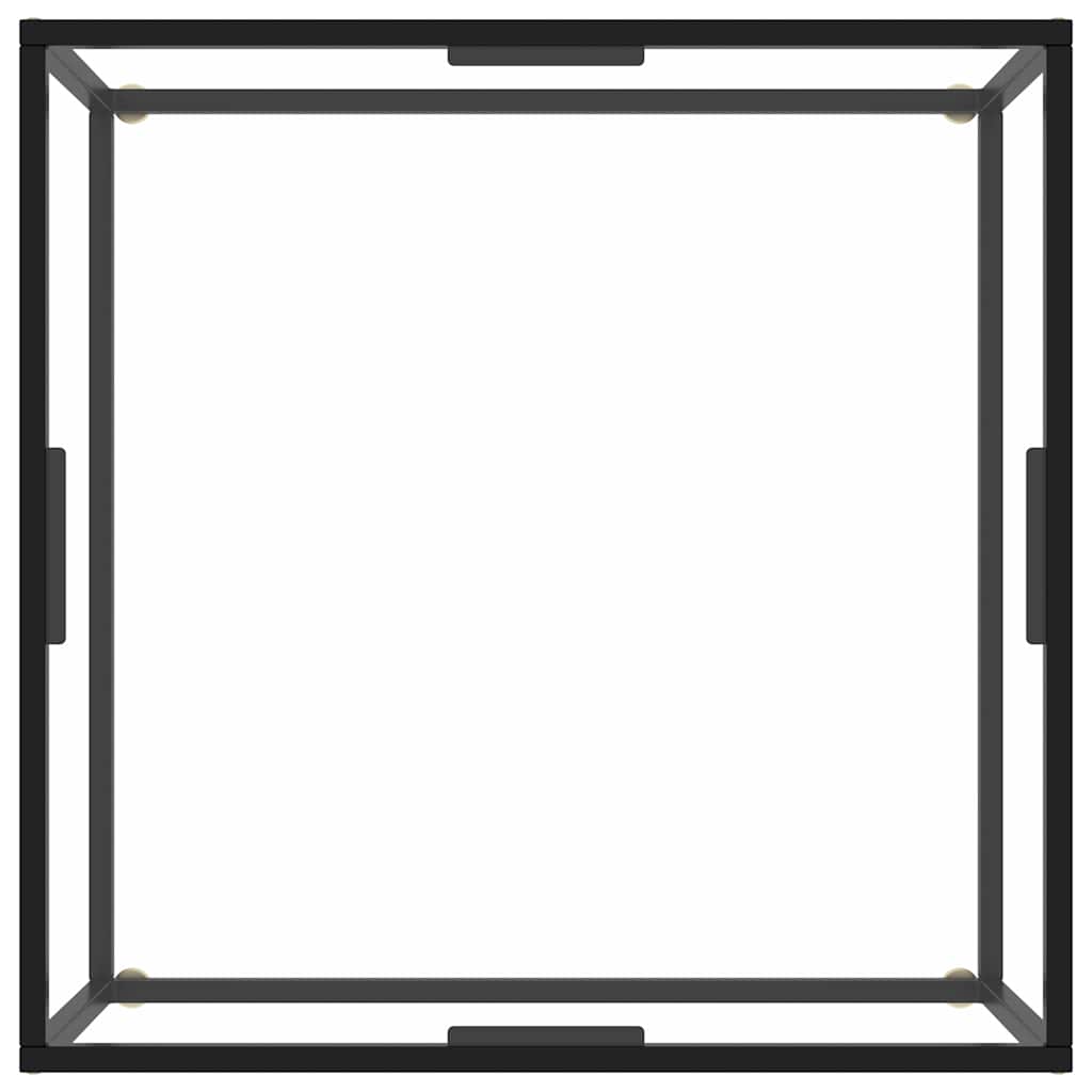 322875 vidaXL Coffee Table Black with Tempered Glass 80x80x35 cm