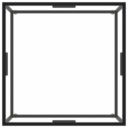 322875 vidaXL Coffee Table Black with Tempered Glass 80x80x35 cm