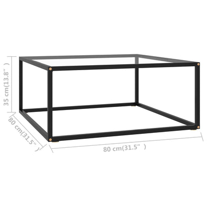 vidaXL Coffee Table | Black and transparent